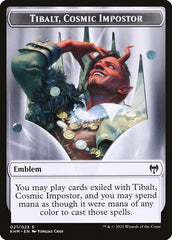 Human Warrior // Tibalt, Cosmic Impostor Emblem Double-Sided Token [Kaldheim Tokens] | Galaxy Games LLC