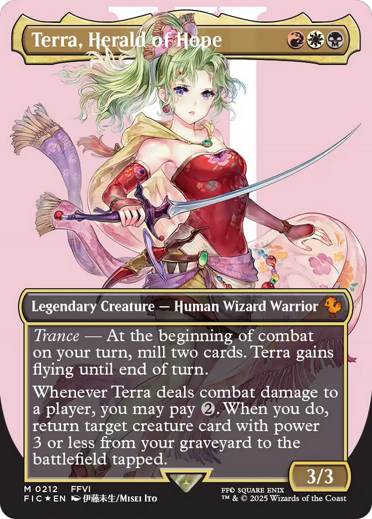 Terra, Herald of Hope (Borderless) (Surge Foil) [FINAL FANTASY Commander] | Galaxy Games LLC