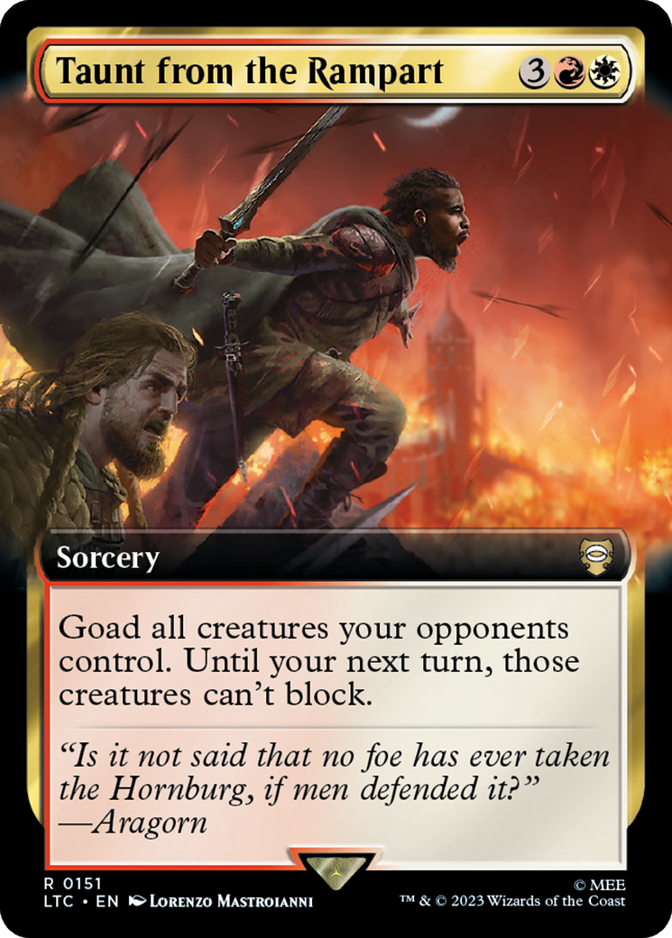 Taunt from the Rampart (Extended Art) [The Lord of the Rings: Tales of Middle-Earth Commander] | Galaxy Games LLC