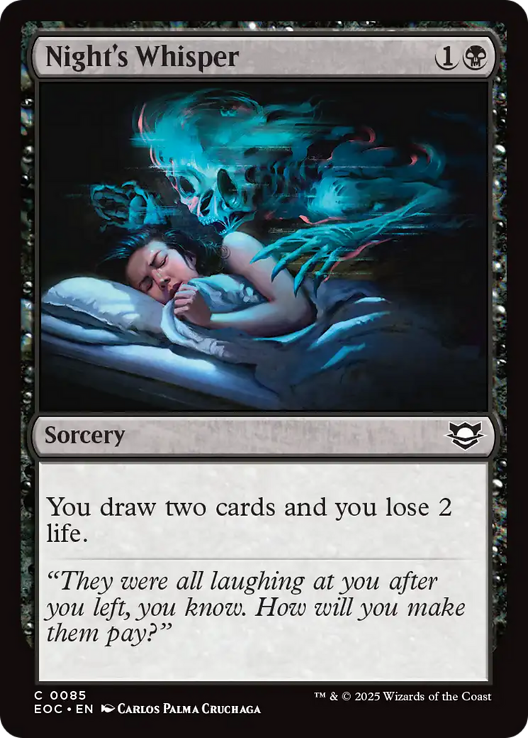 Night's Whisper [Edge of Eternities Commander] | Galaxy Games LLC