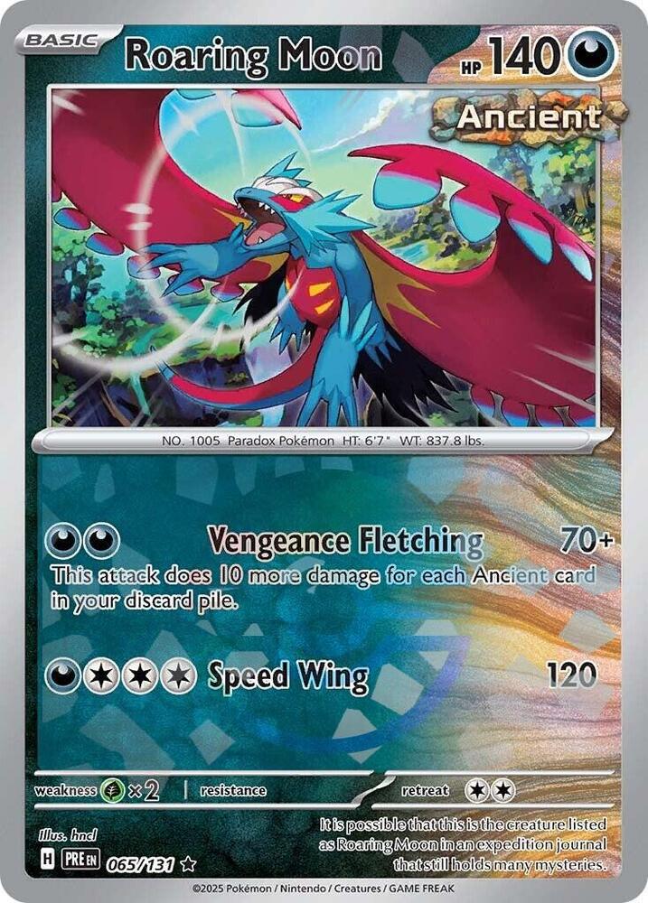 Roaring Moon (065/131) (Poke Ball Pattern) [Scarlet & Violet: Prismatic Evolutions] | Galaxy Games LLC