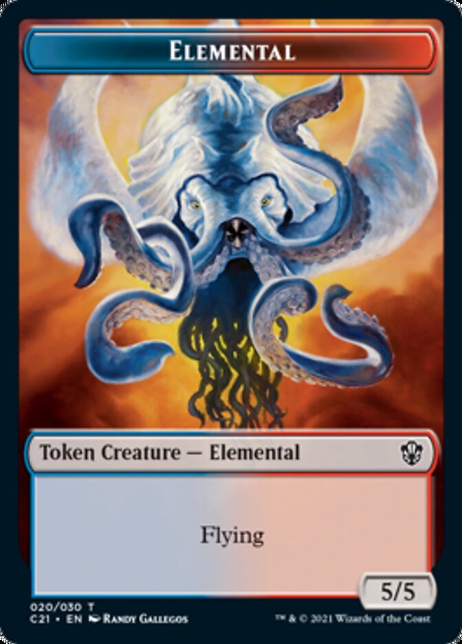 Elemental (020) // Copy Double-Sided Token [Commander 2021 Tokens] | Galaxy Games LLC