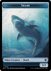 Elemental // Shark Double-Sided Token [Bloomburrow Commander Tokens] | Galaxy Games LLC