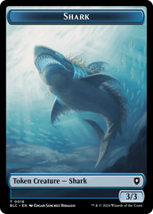 Bird (011) // Shark Double-Sided Token [Bloomburrow Commander Tokens] | Galaxy Games LLC