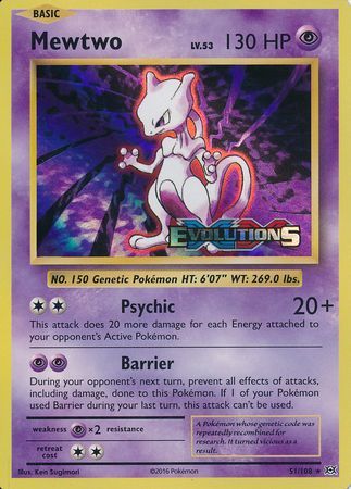 Mewtwo (51/108) (XY Evolutions Prerelease) [XY: Black Star Promos] | Galaxy Games LLC