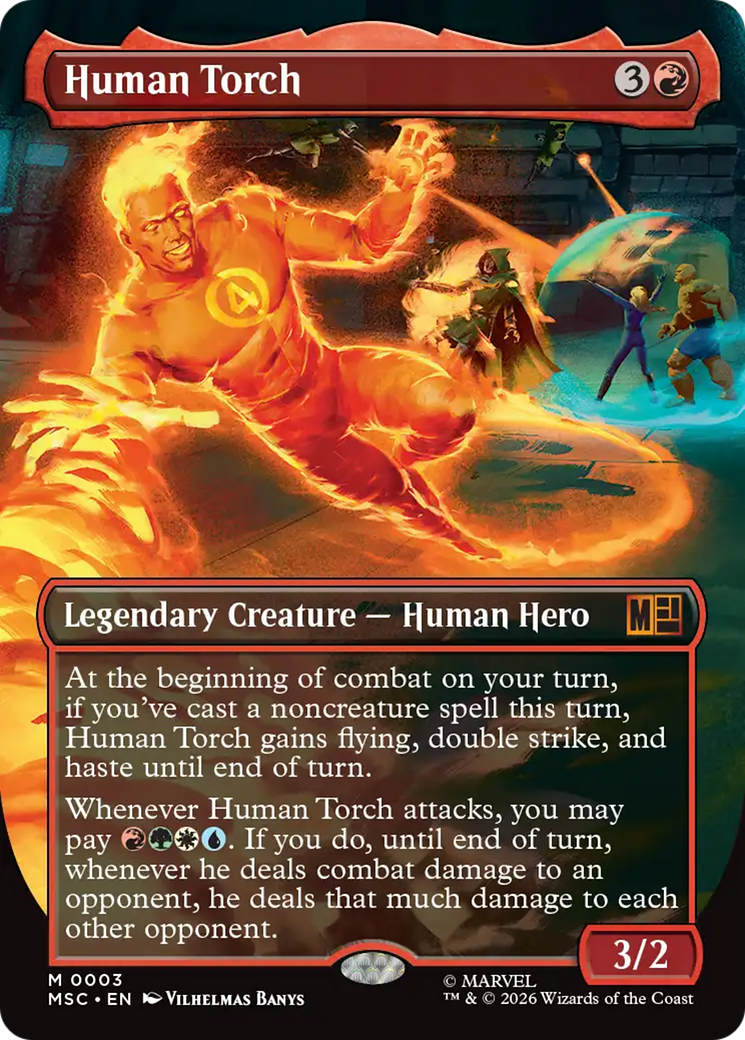 Human Torch (Borderless) [Marvel Super Heroes Commander] | Galaxy Games LLC