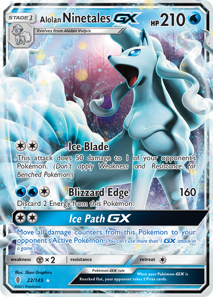 Alolan Ninetales GX (22/145) [Sun & Moon: Guardians Rising] | Galaxy Games LLC