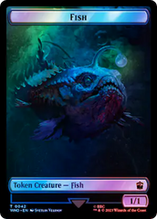 Fish // Alien Salamander Double-Sided Token (Surge Foil) [Doctor Who Tokens] | Galaxy Games LLC