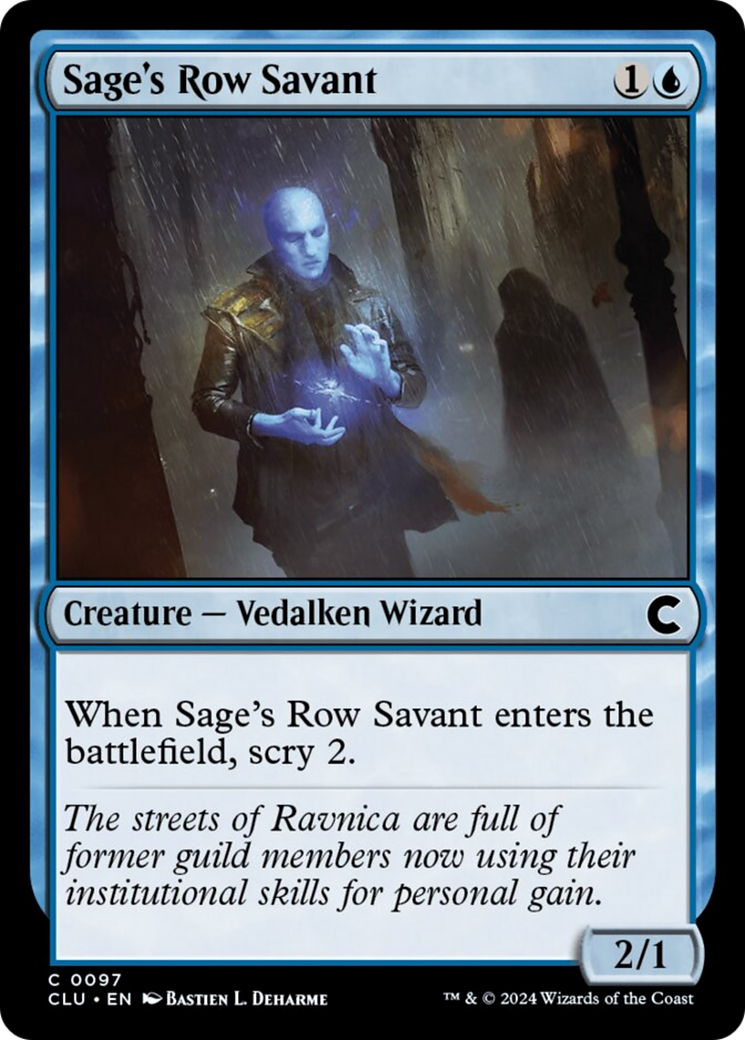 Sage's Row Savant [Ravnica: Clue Edition] | Galaxy Games LLC