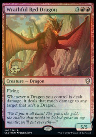 Wrathful Red Dragon [Commander Legends: Battle for Baldur's Gate Prerelease Promos] | Galaxy Games LLC