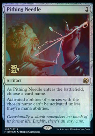 Pithing Needle [Innistrad: Midnight Hunt Prerelease Promos] | Galaxy Games LLC