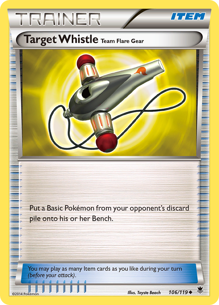 Target Whistle Team Flare Gear (106/119) [XY: Phantom Forces] | Galaxy Games LLC