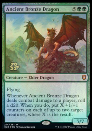 Ancient Bronze Dragon [Commander Legends: Battle for Baldur's Gate Prerelease Promos] | Galaxy Games LLC