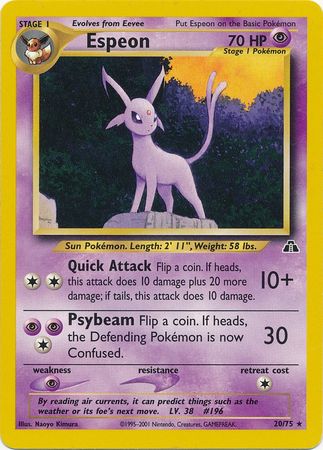 Espeon (20/75) [Neo Discovery Unlimited] | Galaxy Games LLC