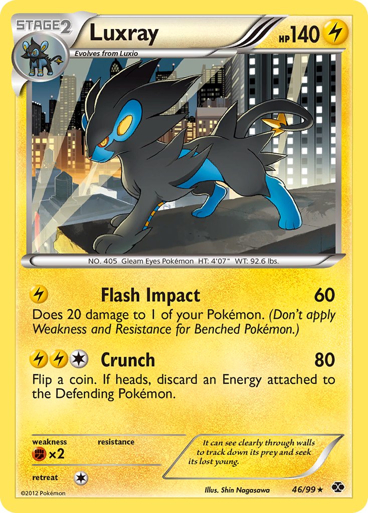 Luxray (46/99) (Cracked Ice Holo) (Blister Exclusive) [Black & White: Next Destinies] | Galaxy Games LLC