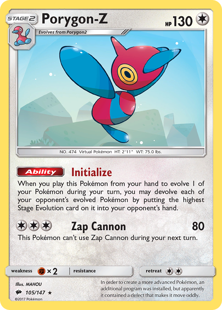 Porygon-Z (105/147) [Sun & Moon: Burning Shadows] | Galaxy Games LLC