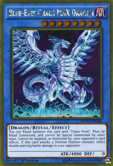 Blue-Eyes Chaos MAX Dragon [MVP1-ENG04] Gold Rare | Galaxy Games LLC