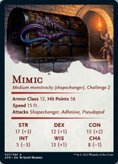 Mimic Art Card [Dungeons & Dragons: Adventures in the Forgotten Realms Art Series] | Galaxy Games LLC