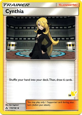 Cynthia (119/156) (Pikachu Stamp #59) [Battle Academy 2020] | Galaxy Games LLC