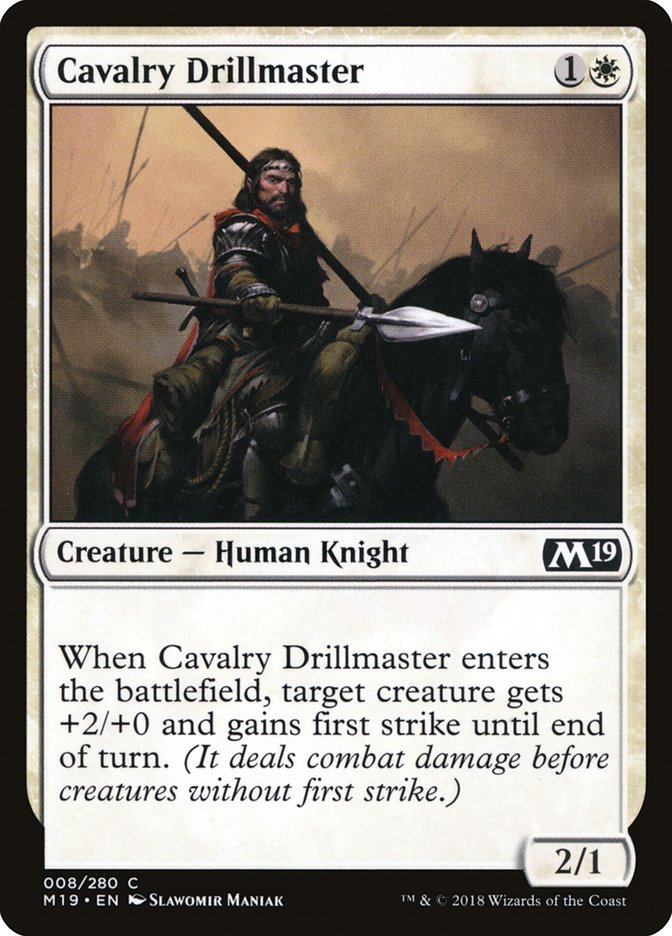 Cavalry Drillmaster [Core Set 2019] | Galaxy Games LLC