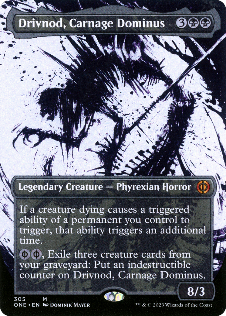 Drivnod, Carnage Dominus (Borderless Ichor) [Phyrexia: All Will Be One] | Galaxy Games LLC