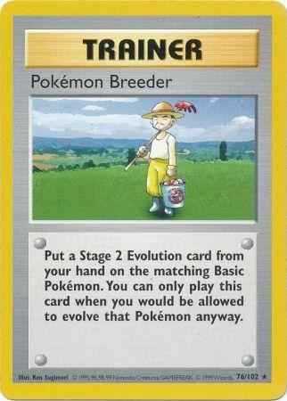Pokemon Breeder (76/102) [Base Set Shadowless Unlimited] | Galaxy Games LLC