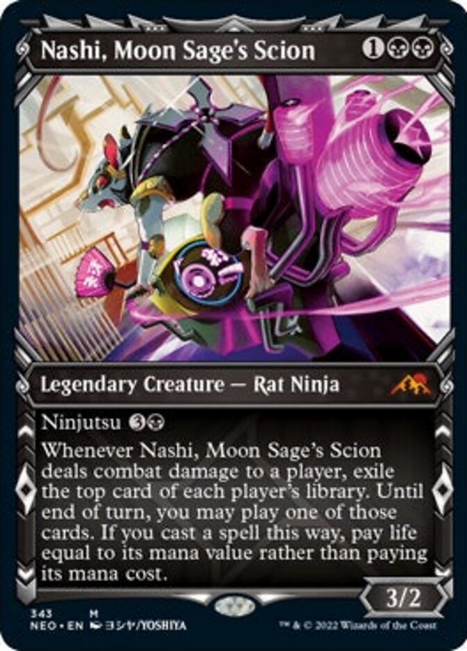 Nashi, Moon Sage's Scion (Showcase Ninja) [Kamigawa: Neon Dynasty] | Galaxy Games LLC