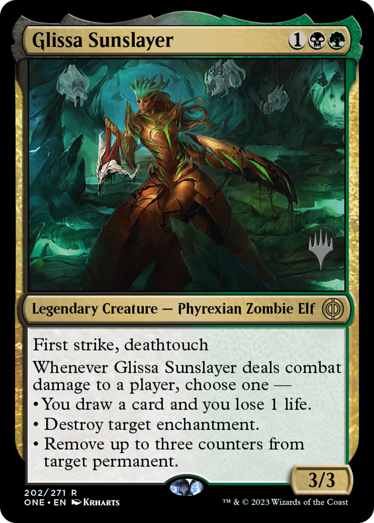 Glissa Sunslayer (Promo Pack) [Phyrexia: All Will Be One Promos] | Galaxy Games LLC