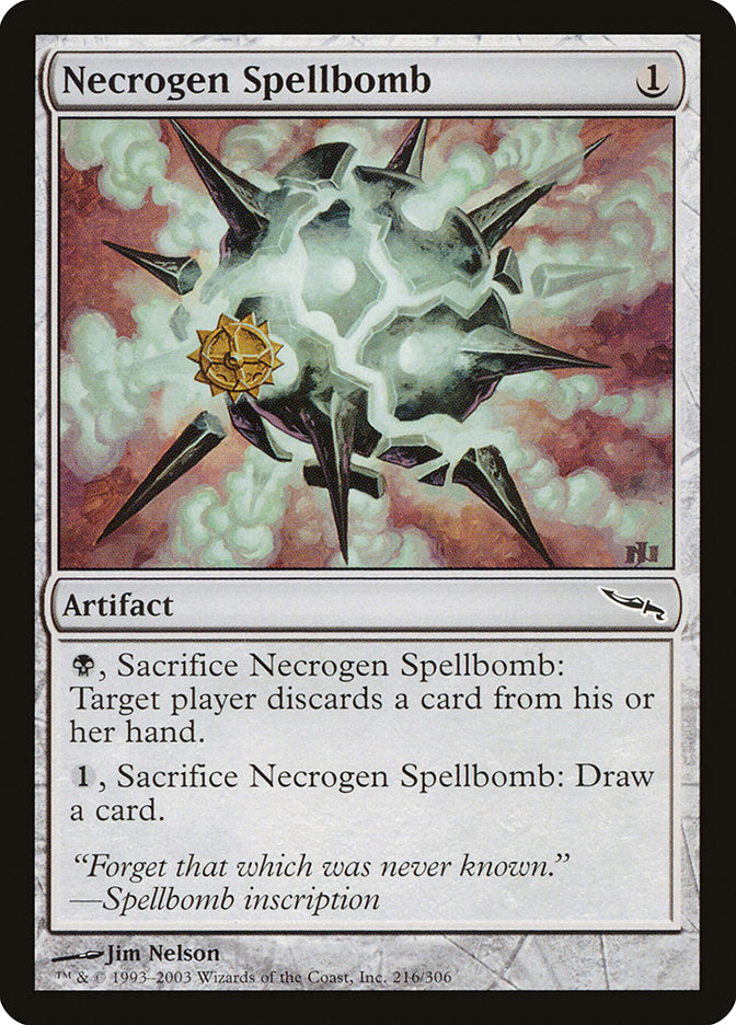 Necrogen Spellbomb [Mirrodin] | Galaxy Games LLC