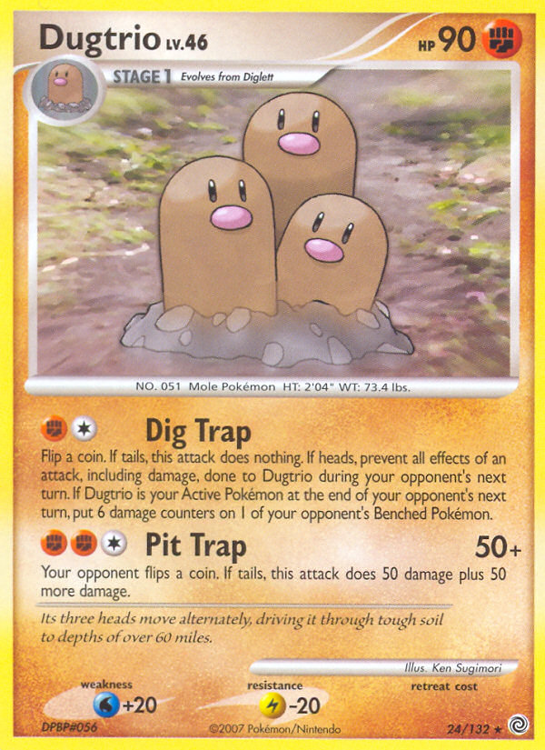 Dugtrio (24/132) [Diamond & Pearl: Secret Wonders] | Galaxy Games LLC