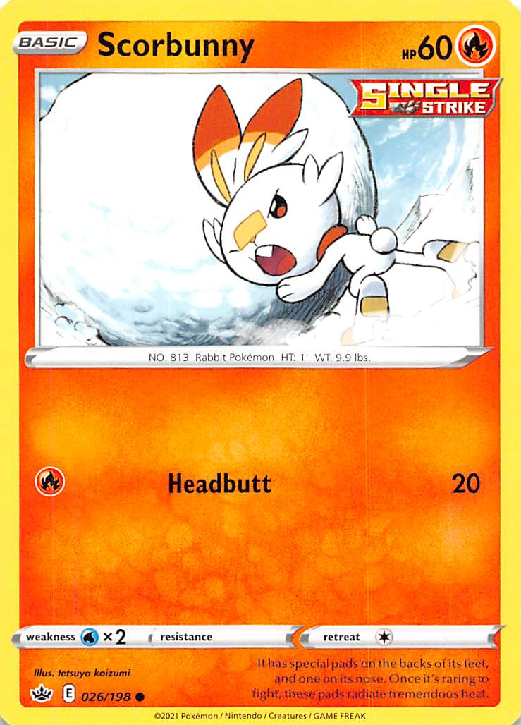 Scorbunny (026/198) [Sword & Shield: Chilling Reign] | Galaxy Games LLC