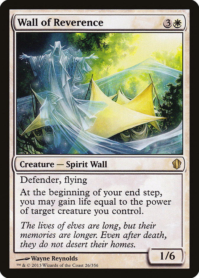 Wall of Reverence [Commander 2013] | Galaxy Games LLC