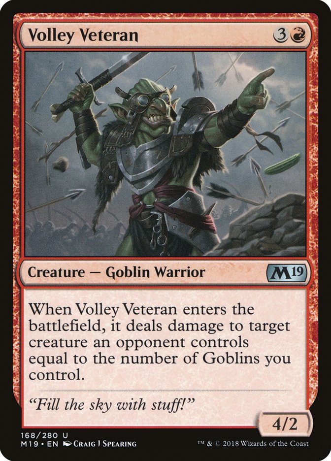 Volley Veteran [Core Set 2019] | Galaxy Games LLC