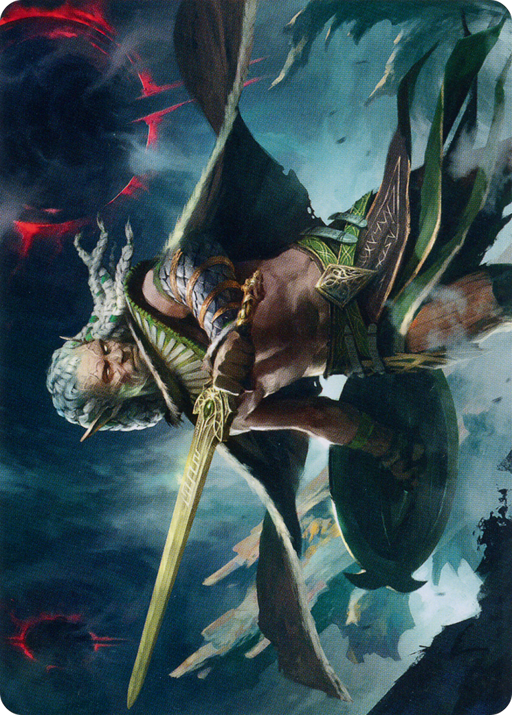 Serpent-Blade Assailant Art Card (40) [March of the Machine Art Series] | Galaxy Games LLC