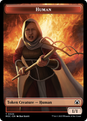 Tentacle // Human (26) Double-Sided Token [March of the Machine Commander Tokens] | Galaxy Games LLC