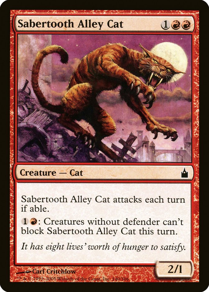 Sabertooth Alley Cat [Ravnica: City of Guilds] | Galaxy Games LLC