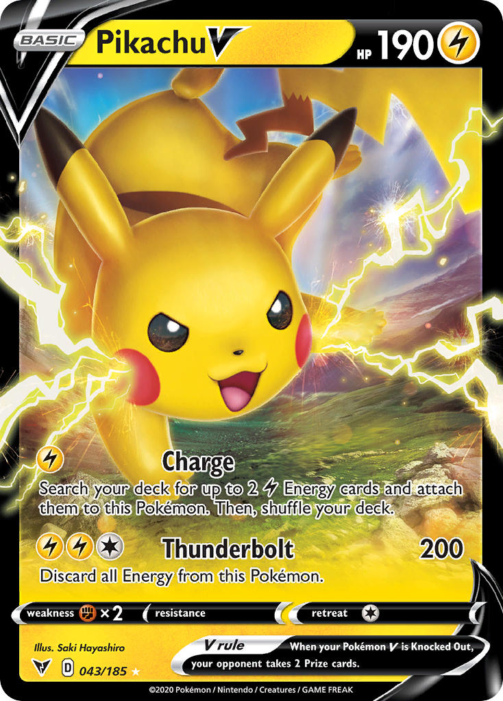 Pikachu V (043/185) [Sword & Shield: Vivid Voltage] | Galaxy Games LLC