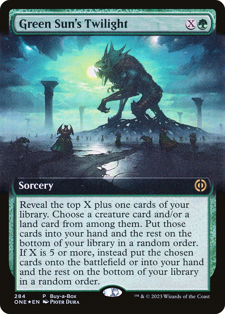 Green Sun's Twilight (Buy-A-Box) (Extended Art) [Phyrexia: All Will Be One] | Galaxy Games LLC