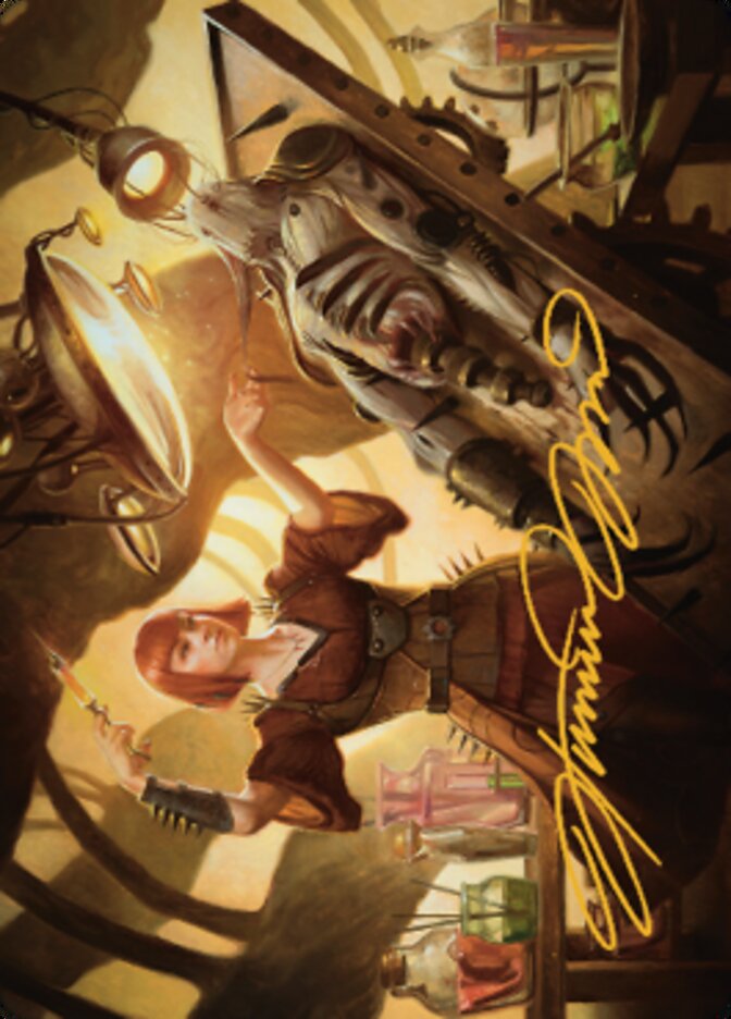 Ashnod, Flesh Mechanist Art Card (Gold-Stamped Signature) [The Brothers' War Art Series] | Galaxy Games LLC
