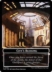 City's Blessing // Zombie Double-Sided Token [Murders at Karlov Manor Commander Tokens] | Galaxy Games LLC