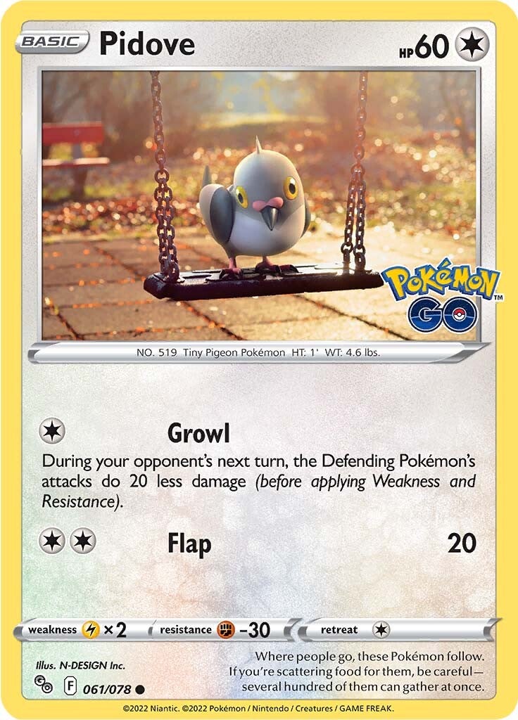 Pidove (061/078) [Pokémon GO] | Galaxy Games LLC