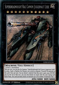 Superdreadnought Rail Cannon Juggernaut Liebe [LDS2-EN124] Secret Rare | Galaxy Games LLC