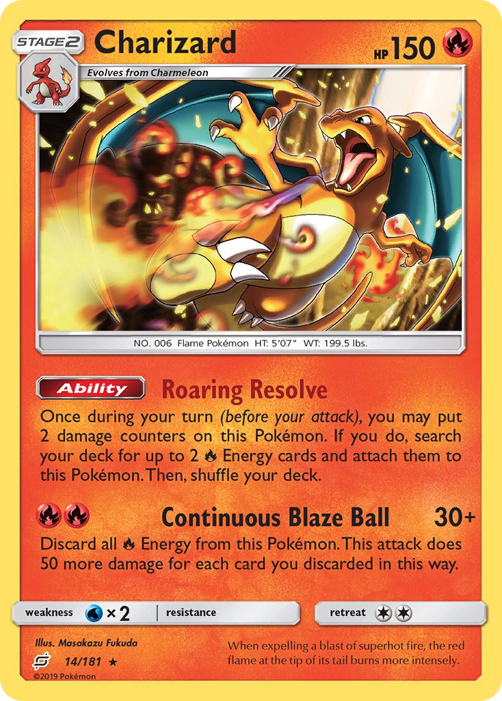 Charizard (14/181) (Theme Deck Exclusive) [Sun & Moon: Team Up] | Galaxy Games LLC