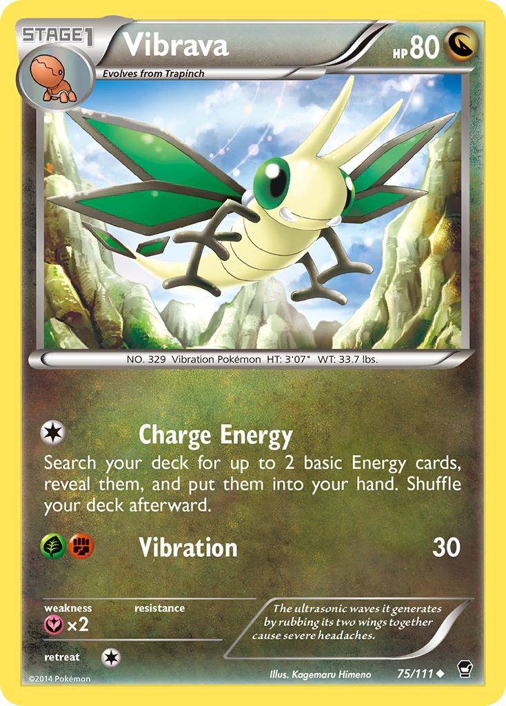 Vibrava (75/111) [XY: Furious Fists] | Galaxy Games LLC