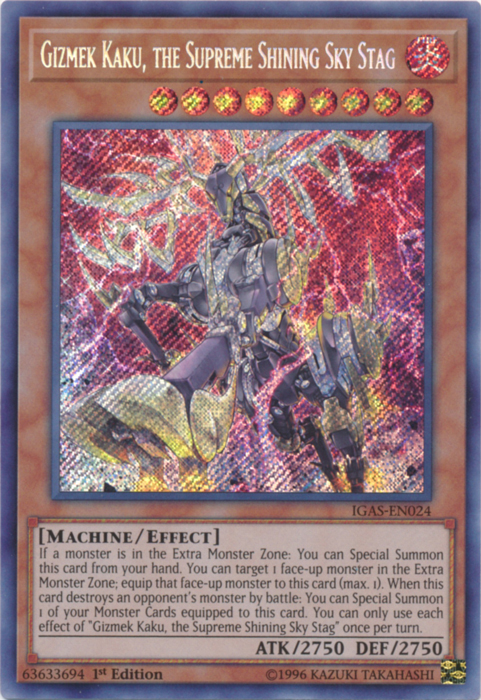 Gizmek Kaku, the Supreme Shining Sky Stag [IGAS-EN024] Secret Rare | Galaxy Games LLC