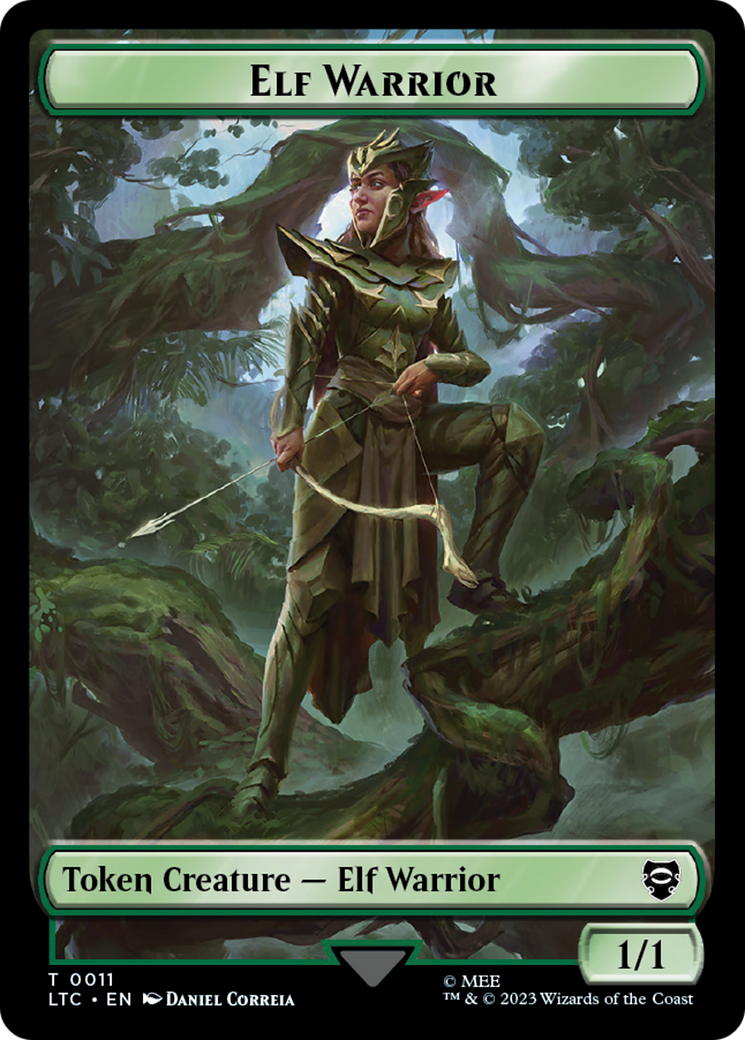 Elf Warrior // Bird Double Sided Token [The Lord of the Rings: Tales of Middle-Earth Commander Tokens] | Galaxy Games LLC