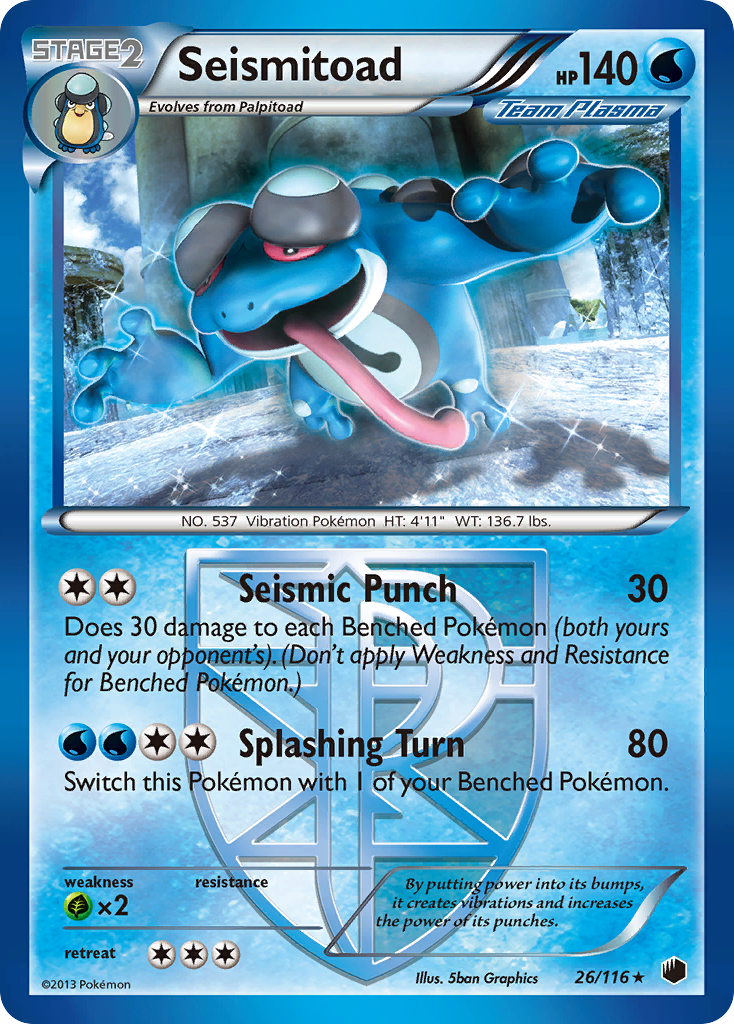 Seismitoad (26/116) [Black & White: Plasma Freeze] | Galaxy Games LLC