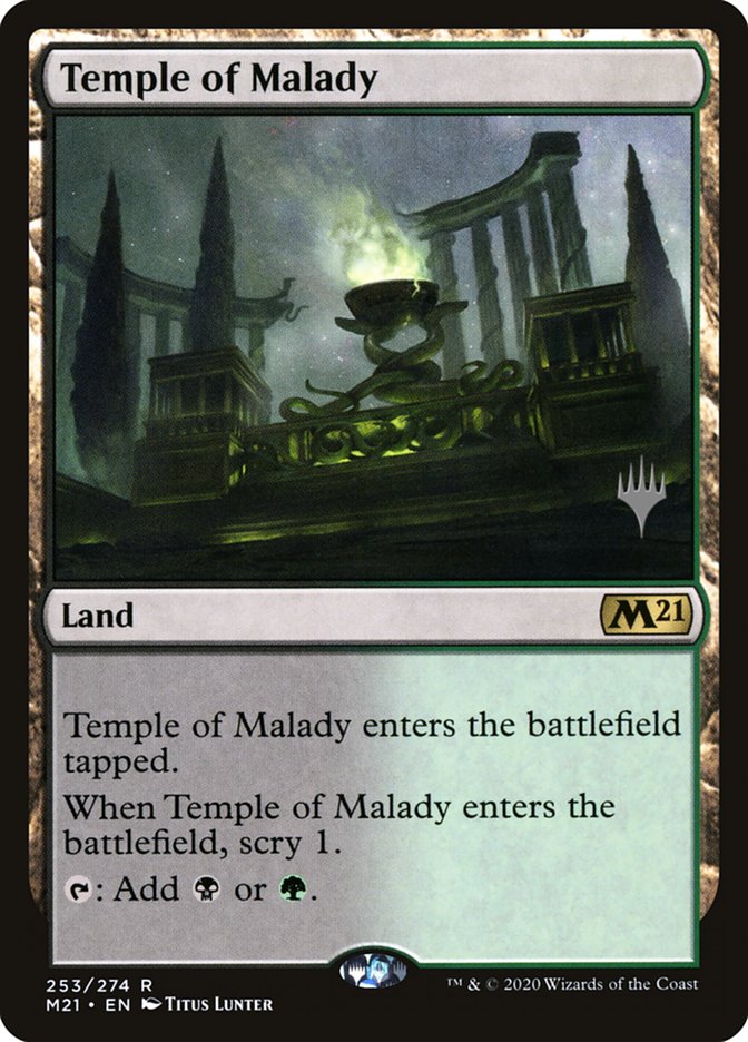 Temple of Malady (Promo Pack) [Core Set 2021 Promos] | Galaxy Games LLC