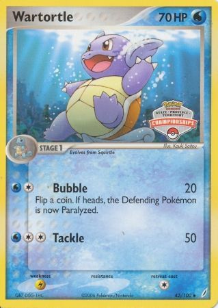 Wartortle (42/100) (States Championship Promo) [EX: Crystal Guardians] | Galaxy Games LLC