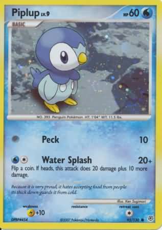 Piplup (93/130) (Cosmos Holo) [Diamond & Pearl: Base Set] | Galaxy Games LLC